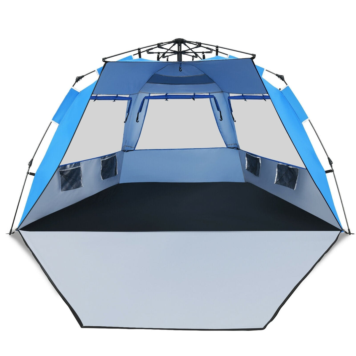 Easy Pop Up Beach Tent UPF 50+ Portable Sun Shelter-Blue for 3-4 Person-Tents-DECOROLALA