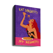 Eat Spaghetti No Regretti Wall Art-Canvas Print-DECOROLALA