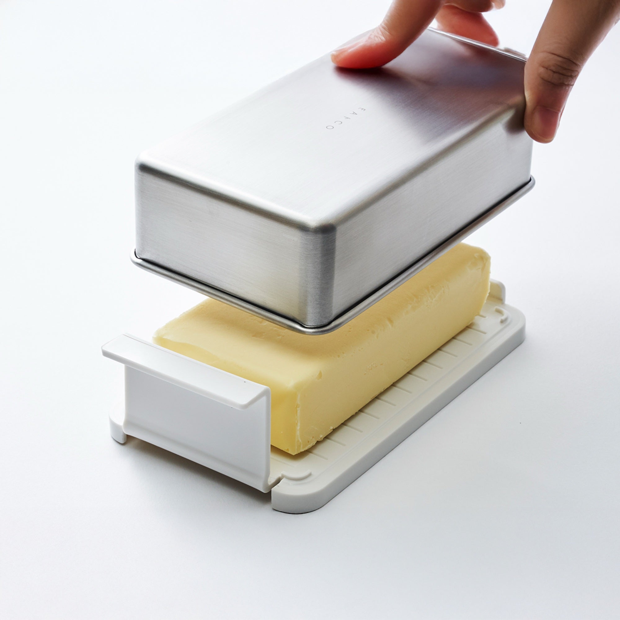 Eatoco Japan Stainless Steel Butter Case Lid  With Portioning Tray-Decorative Tray-DECOROLALA