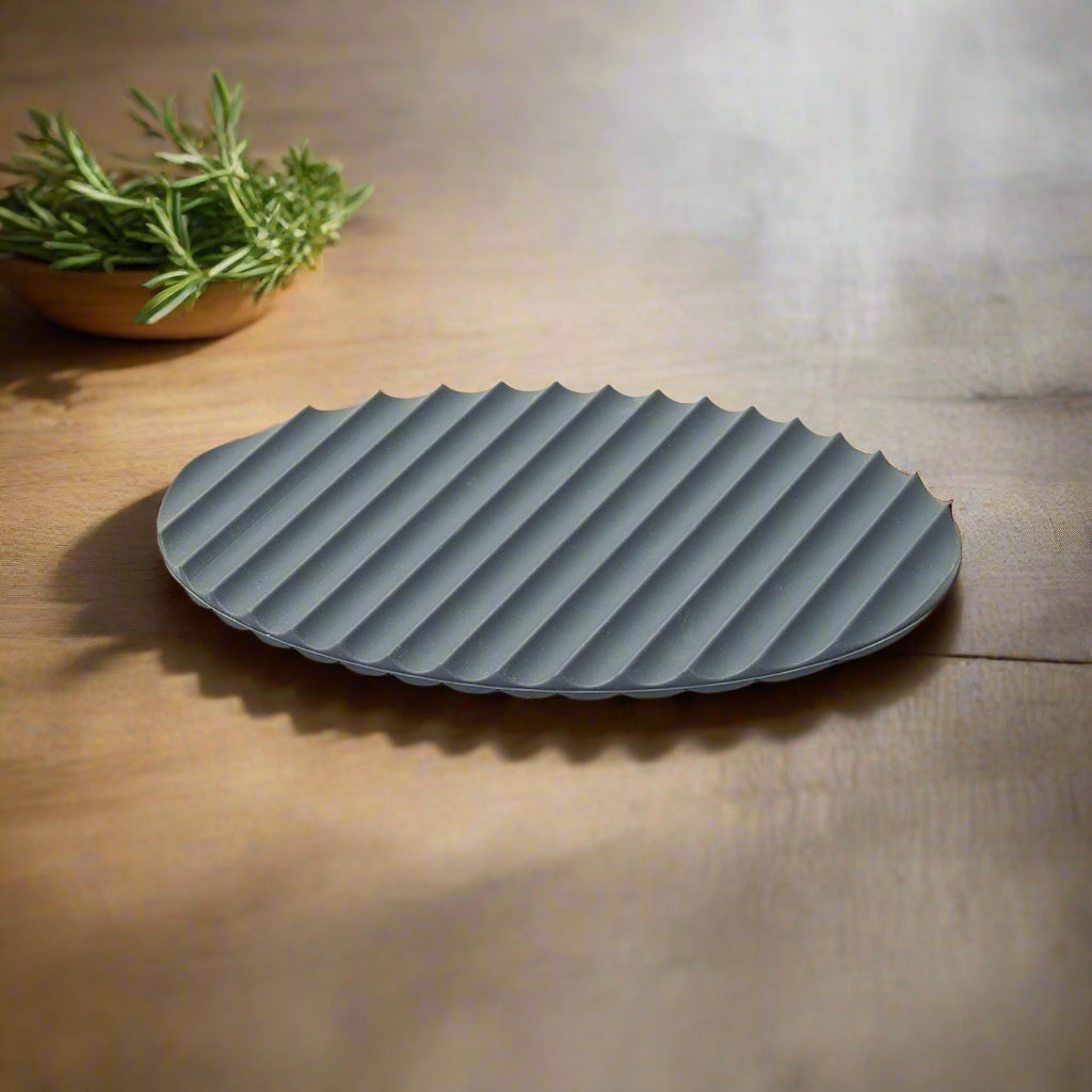 Eatoco Nami Silicone Pot Holder Mat - Dark Grey Heat-Resistant-Kitchen Tool-DECOROLALA
