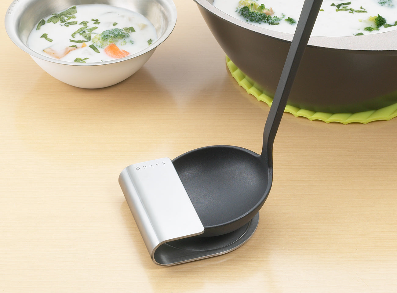 Eatoco Oki Ladle Stand Stainless Steel Japan-Kitchen Tools-DECOROLALA