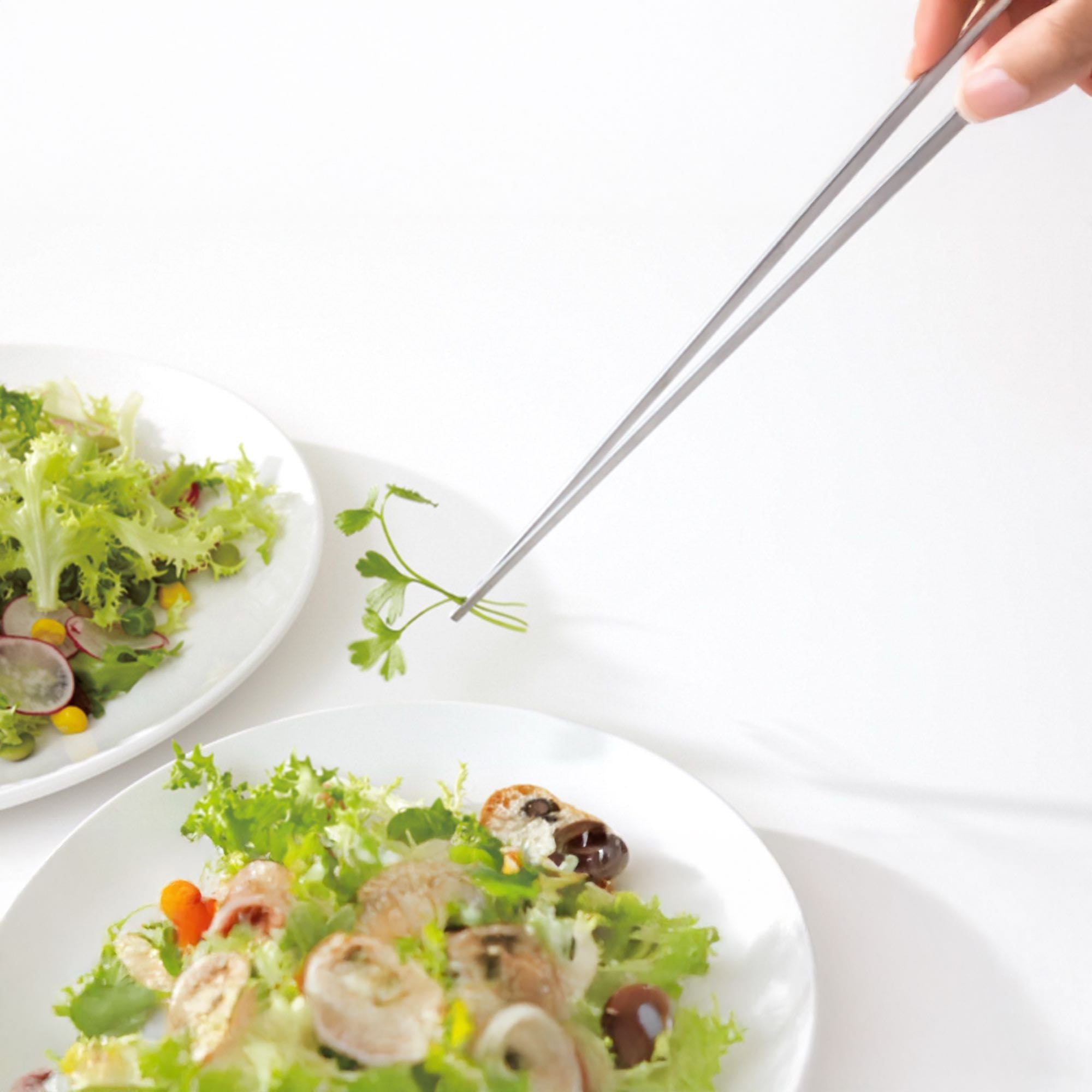 Eatoco Stainless Steel Saibashi Tongs - 250mm Precision Tool-Kitchen Tool-DECOROLALA