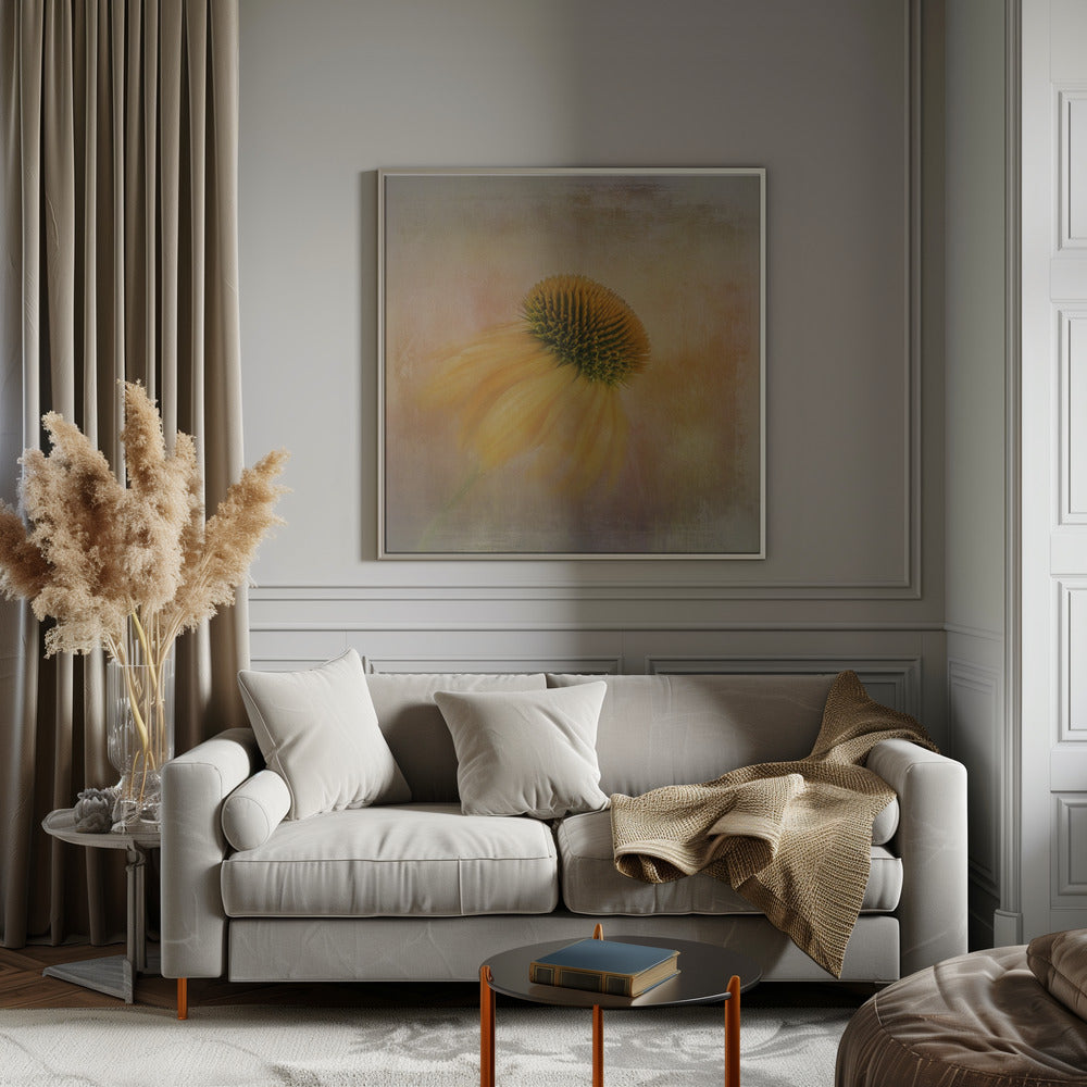 Echinacea in Yellow by Gaille Gray-canvas-DECOROLALA