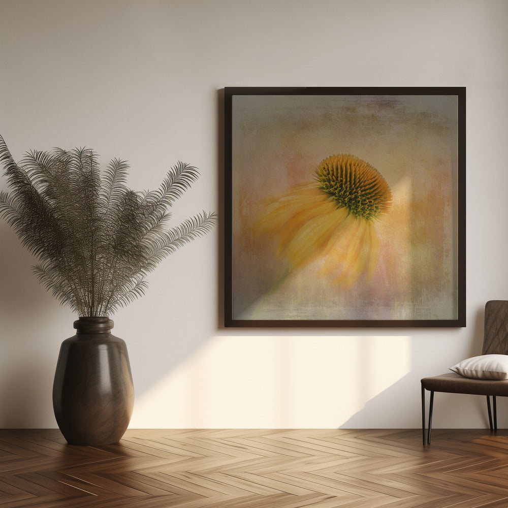 Echinacea in Yellow-canvas-DECOROLALA