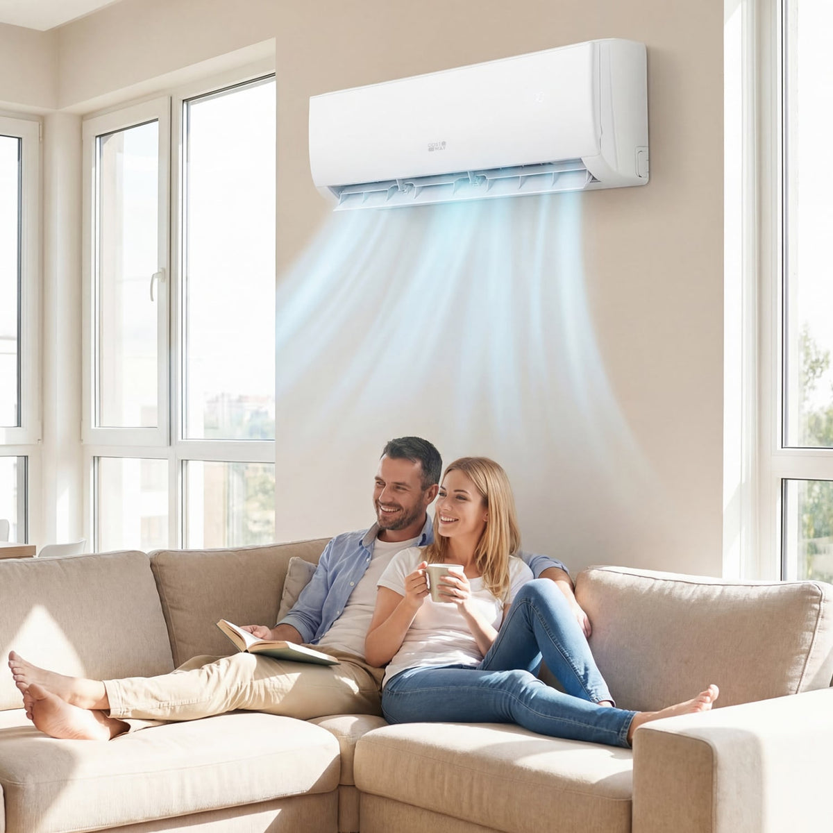 EcoGuard Series 18000 BTU 21 SEER2 208-230V Mini Split Air Conditioner and Heater-Mini Split Air Conditioners-DECOROLALA