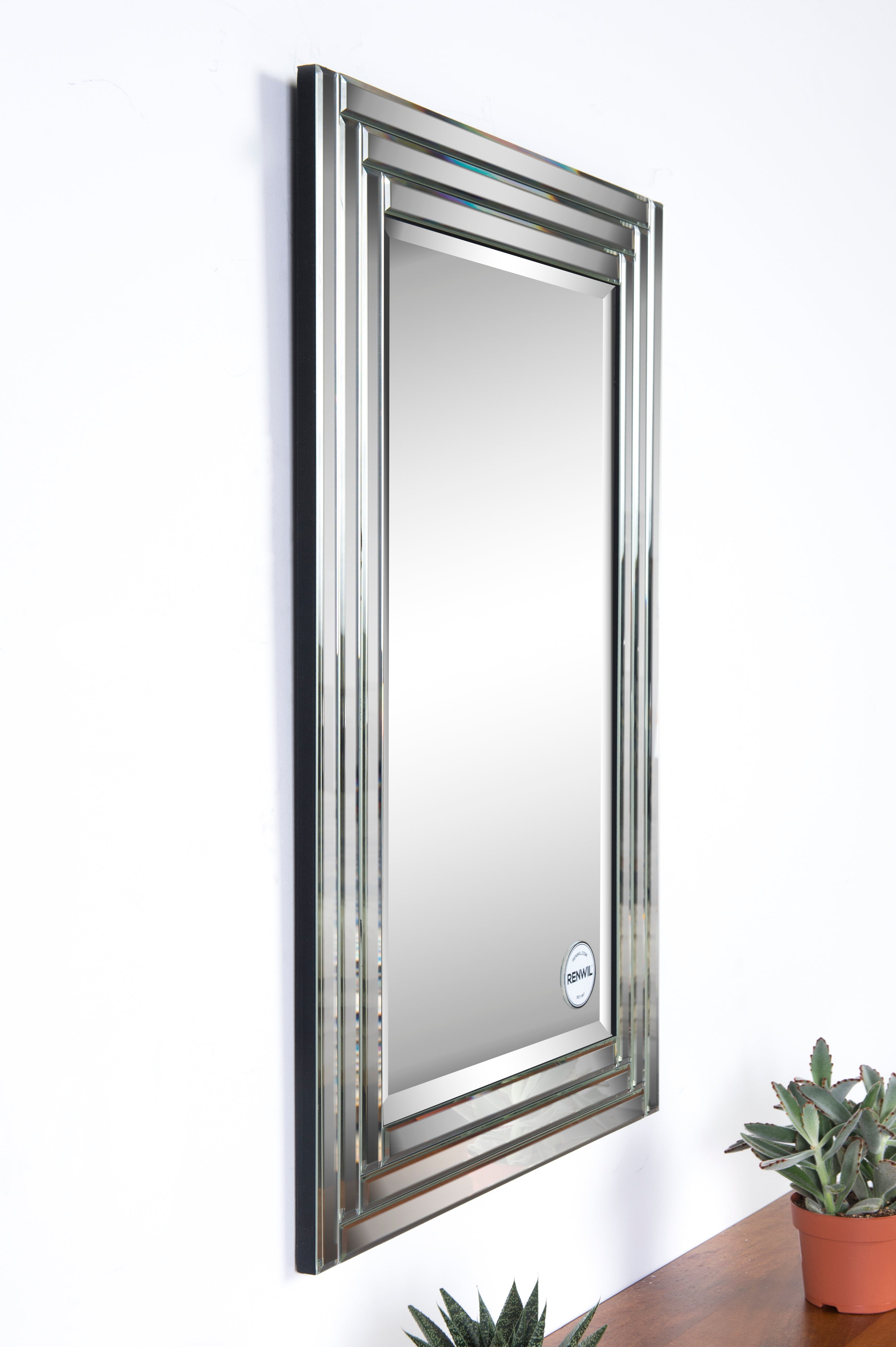 Edessa 36" Tall Rectangle Wall Mirror-Mirror-DECOROLALA