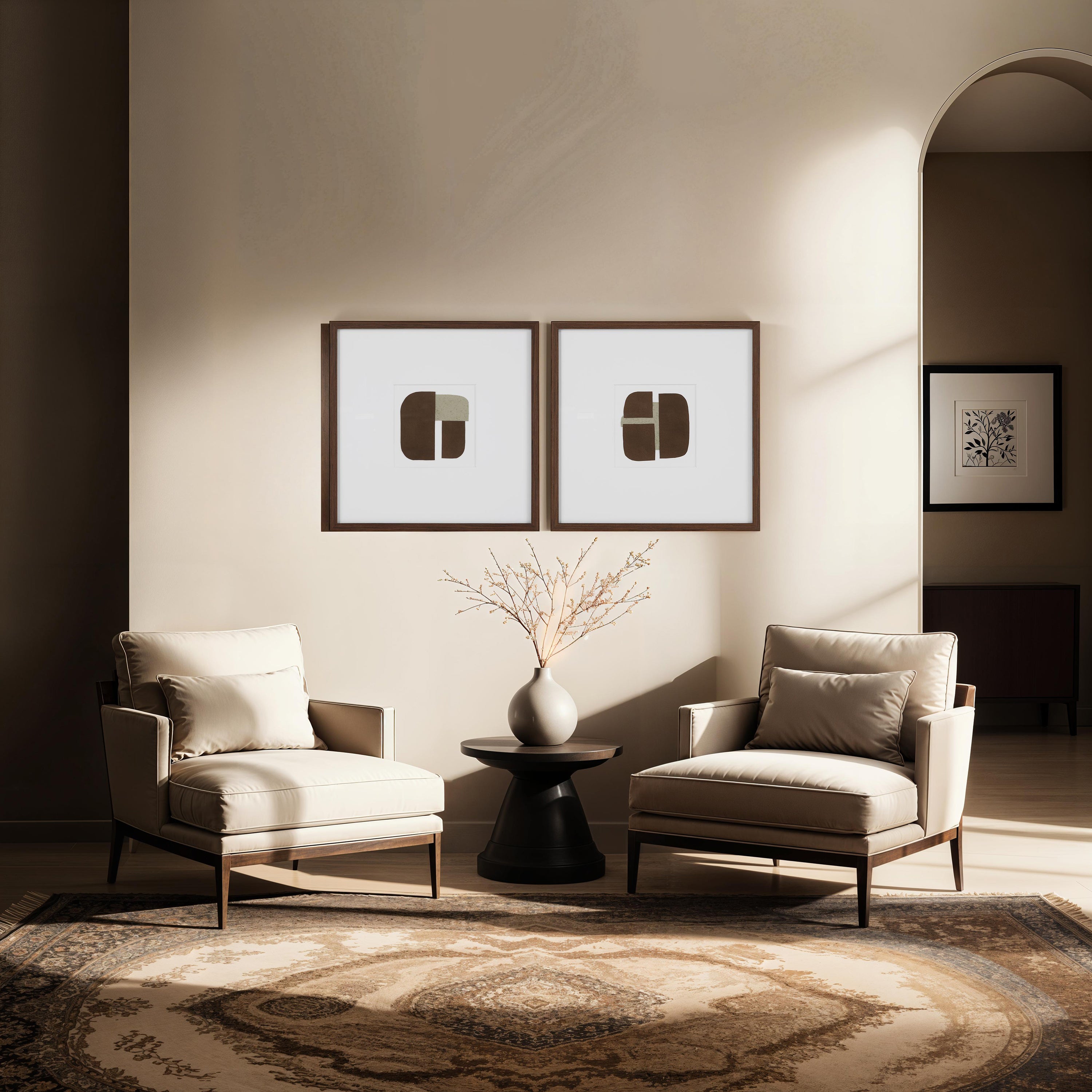 Edge 24.0" Wide Wall Decor, Printed Artwork (2 Piece Set)-Canvas Print-DECOROLALA