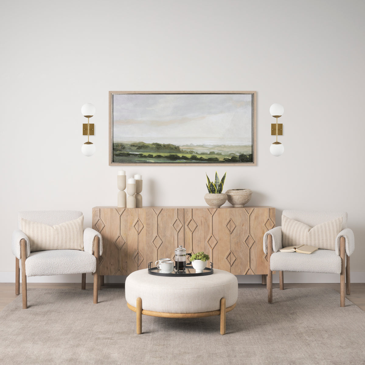 Edie Brushed Metal 2-Light Wall Sconce-Wall Sconces-DECOROLALA