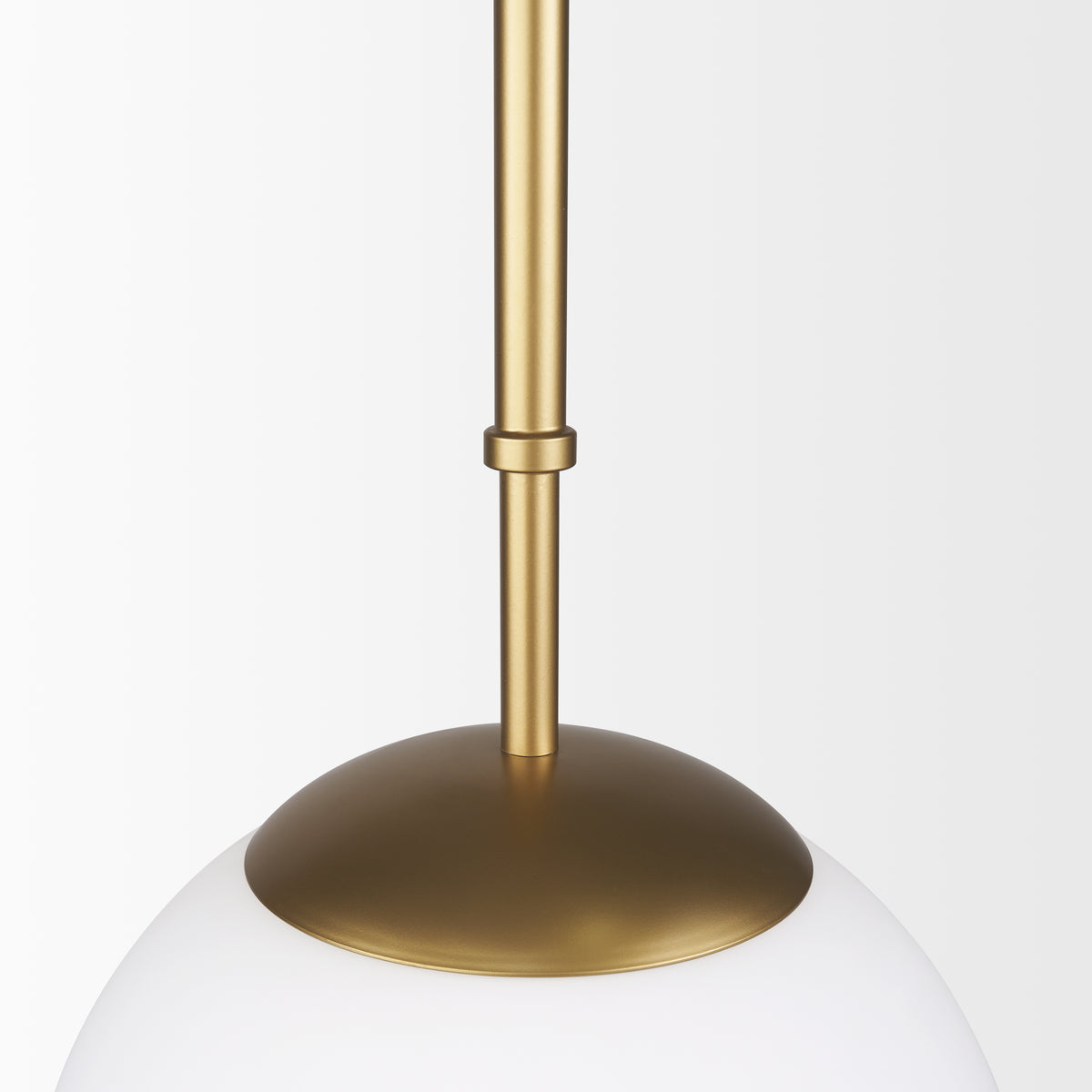 Edie Brushed Metal w/ Frosted Glass Globe 1-Light Pendant-Pendant Lighting-DECOROLALA