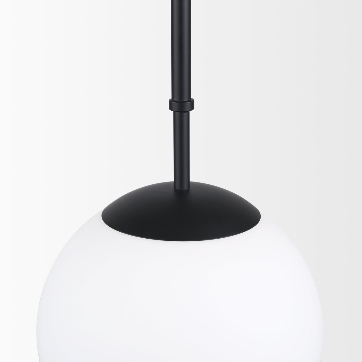 Edie Brushed Metal w/ Frosted Glass Globe 1-Light Pendant-Pendant Lighting-DECOROLALA