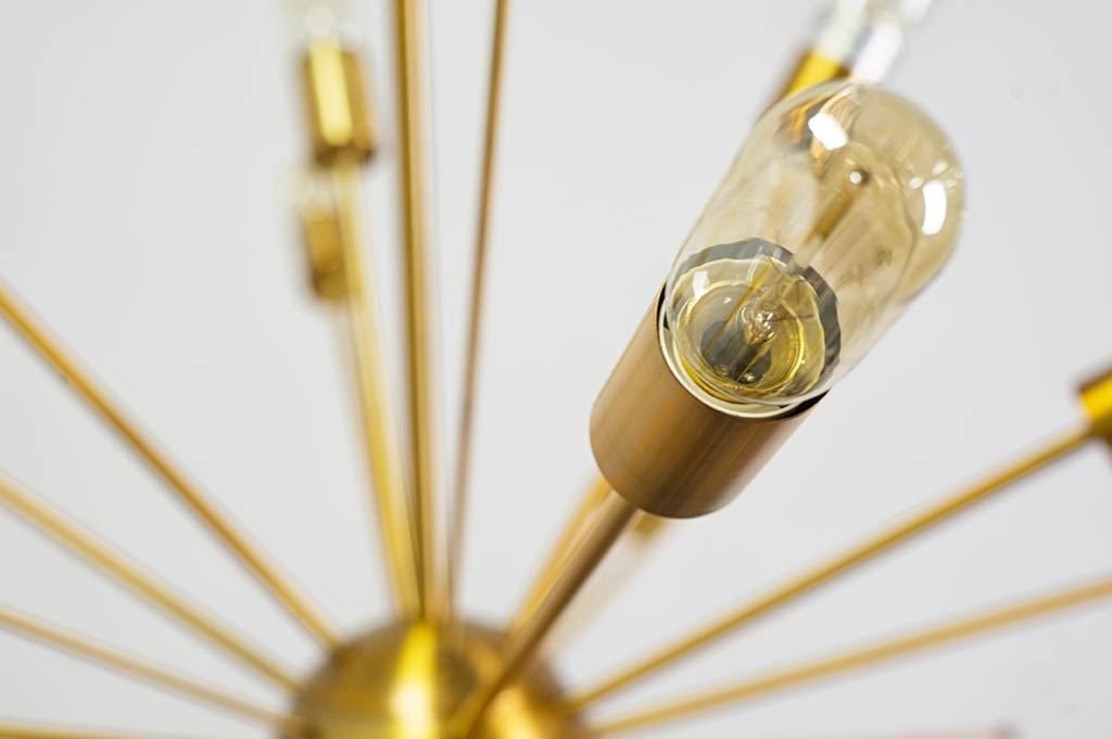 Edisonna II (38"D) Gold Sputnik Twenty Bulb Chandelier-Chandeliers-DECOROLALA