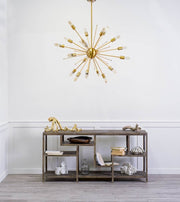 Edisonna II (38"D) Gold Sputnik Twenty Bulb Chandelier-Chandeliers-DECOROLALA