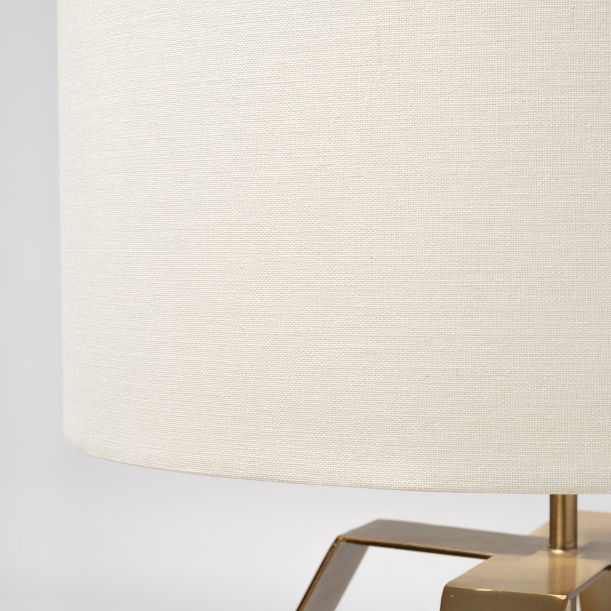 Edwards (26"H) Gold Metal Base w/ Cream Fabric Shade Table Lamp-Table Lamps-DECOROLALA