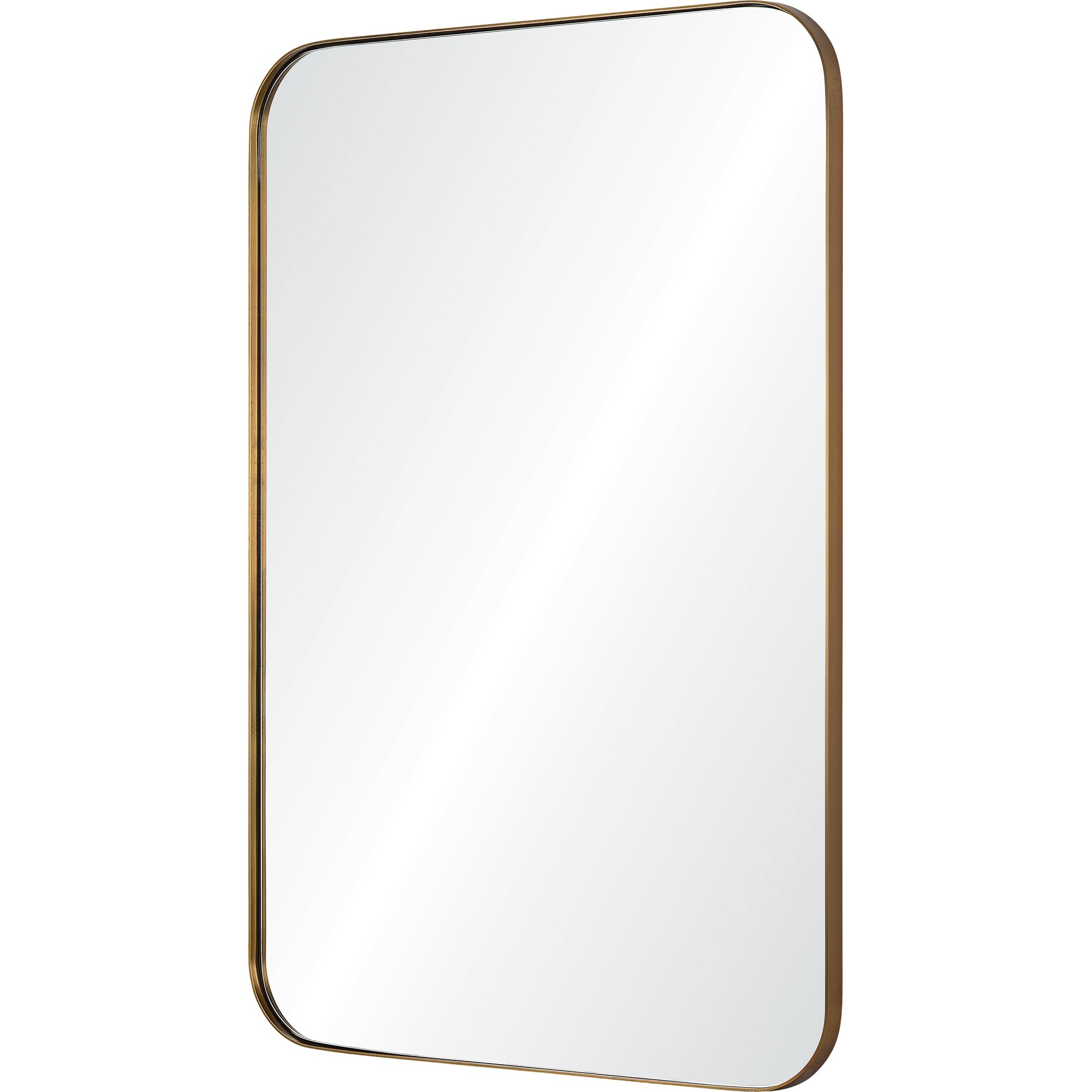 Edwin 36" Tall Rectangle Wall Mirror, Yellow-Mirror-DECOROLALA