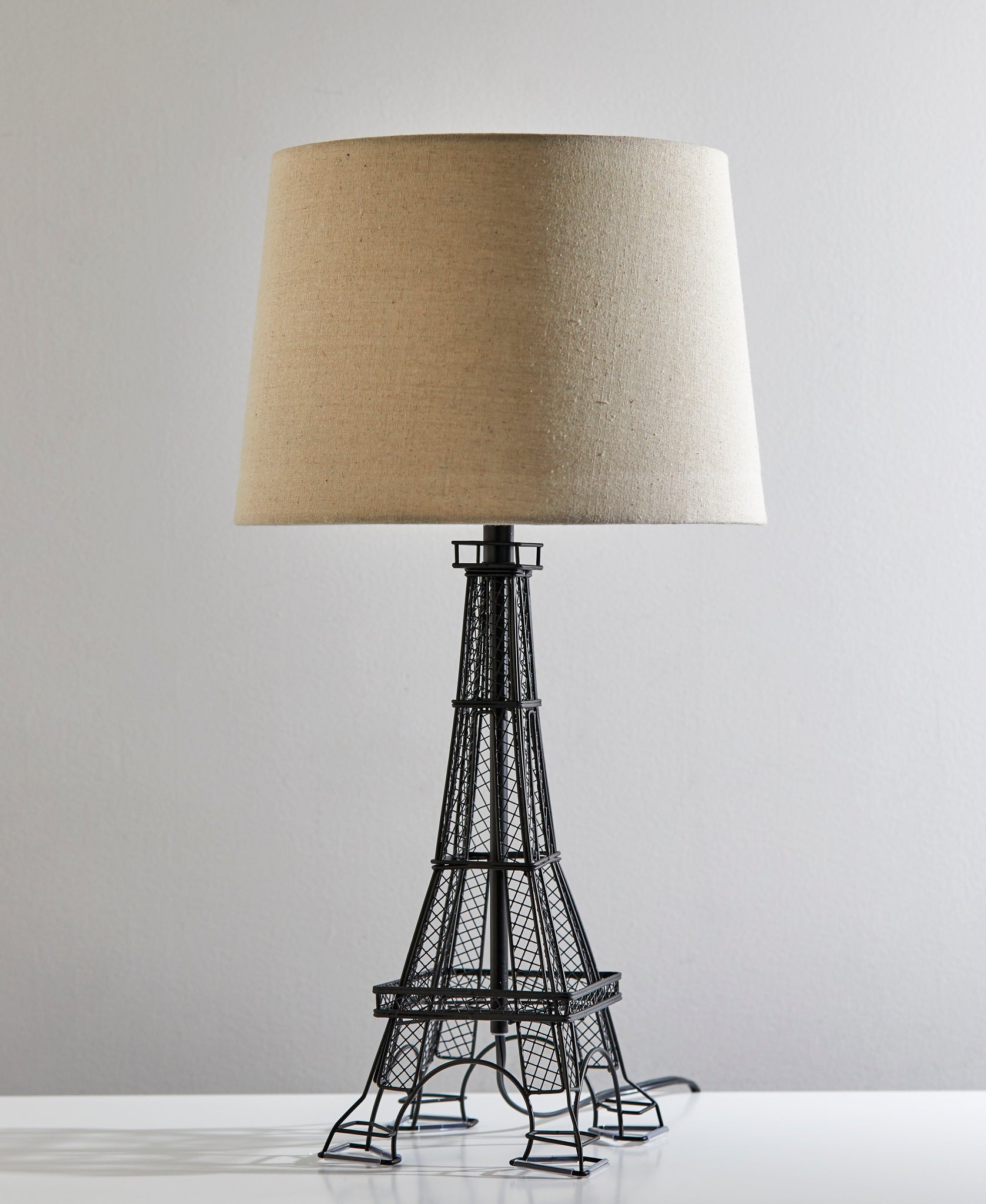Eiffel Tower Table Lamp - White Shade-Lighting-DECOROLALA