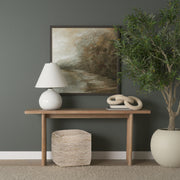 Ekani 16.0L x 16.0W x 16.0H Cream/Beige Cotton Pouf-Poufs-DECOROLALA