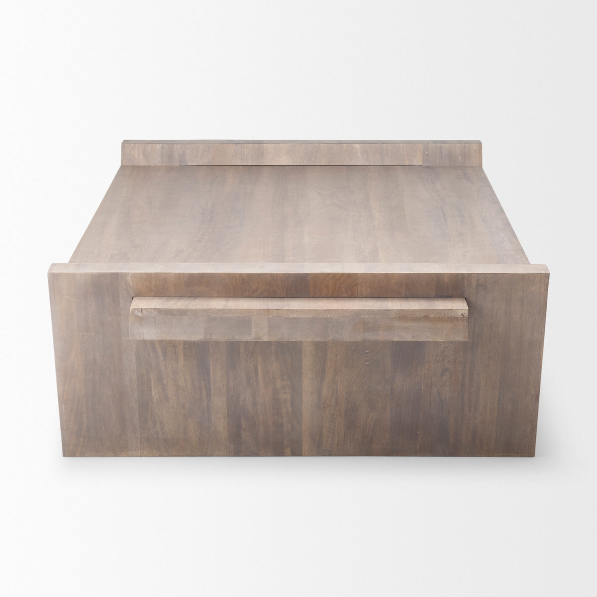 Elaine 59x36 Brown Solid Wood Top & Base Coffee Table-Coffee Tables-DECOROLALA