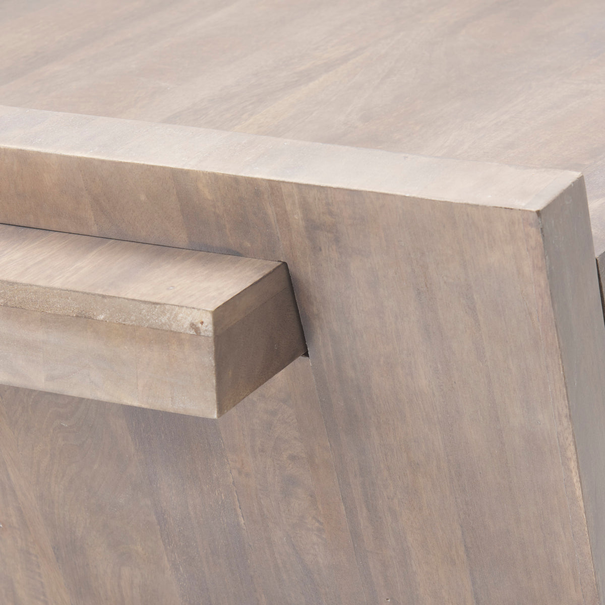 Elaine 59x36 Brown Solid Wood Top & Base Coffee Table-Coffee Tables-DECOROLALA