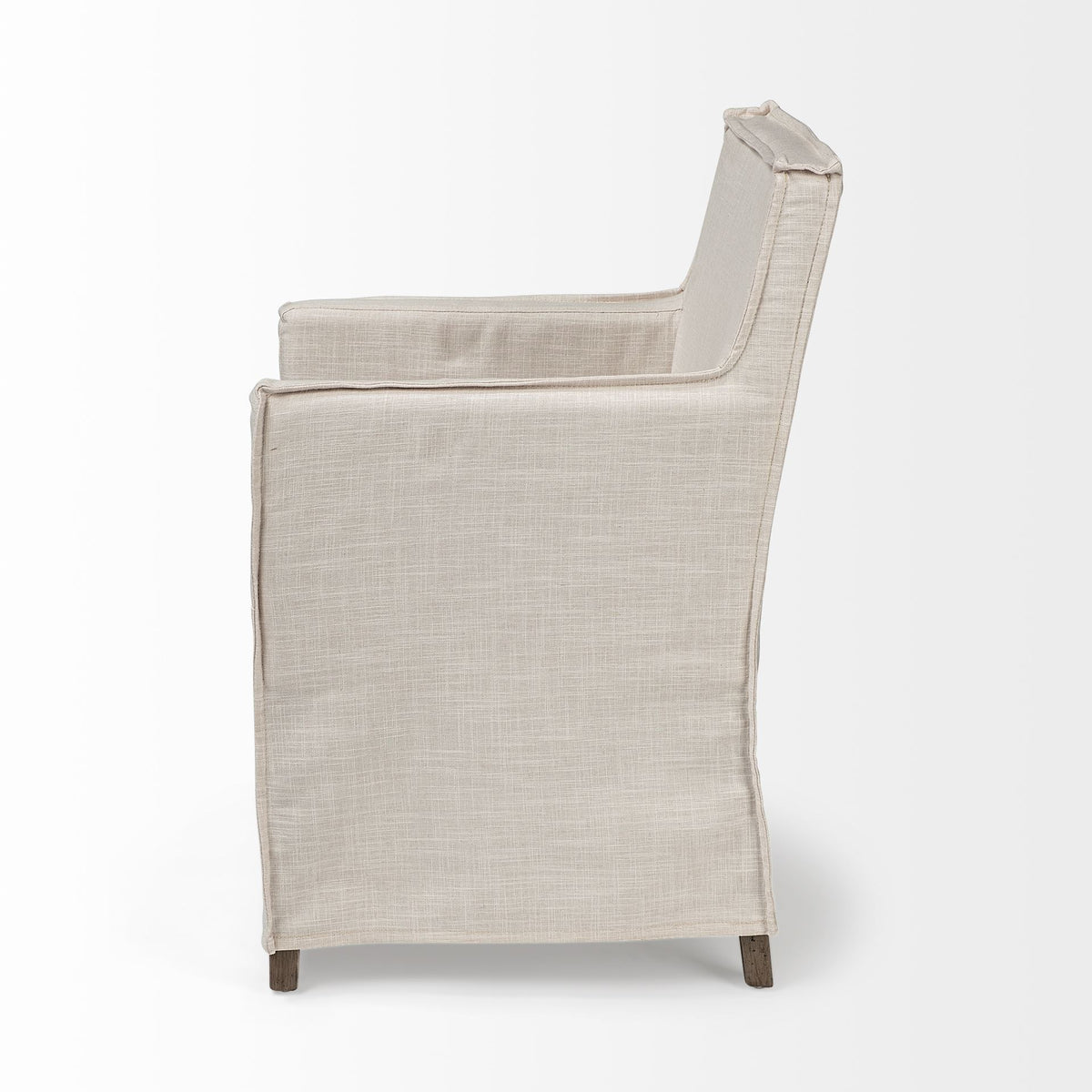 Elbert Solid Back Dining Side Chair | Fabric w/ Wood-Dining Chairs-DECOROLALA