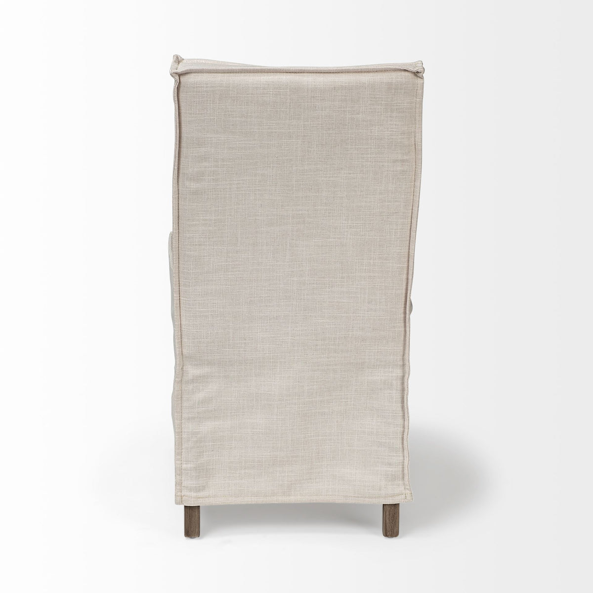 Elbert Solid Back Dining Side Chair | Fabric w/ Wood-Dining Chairs-DECOROLALA