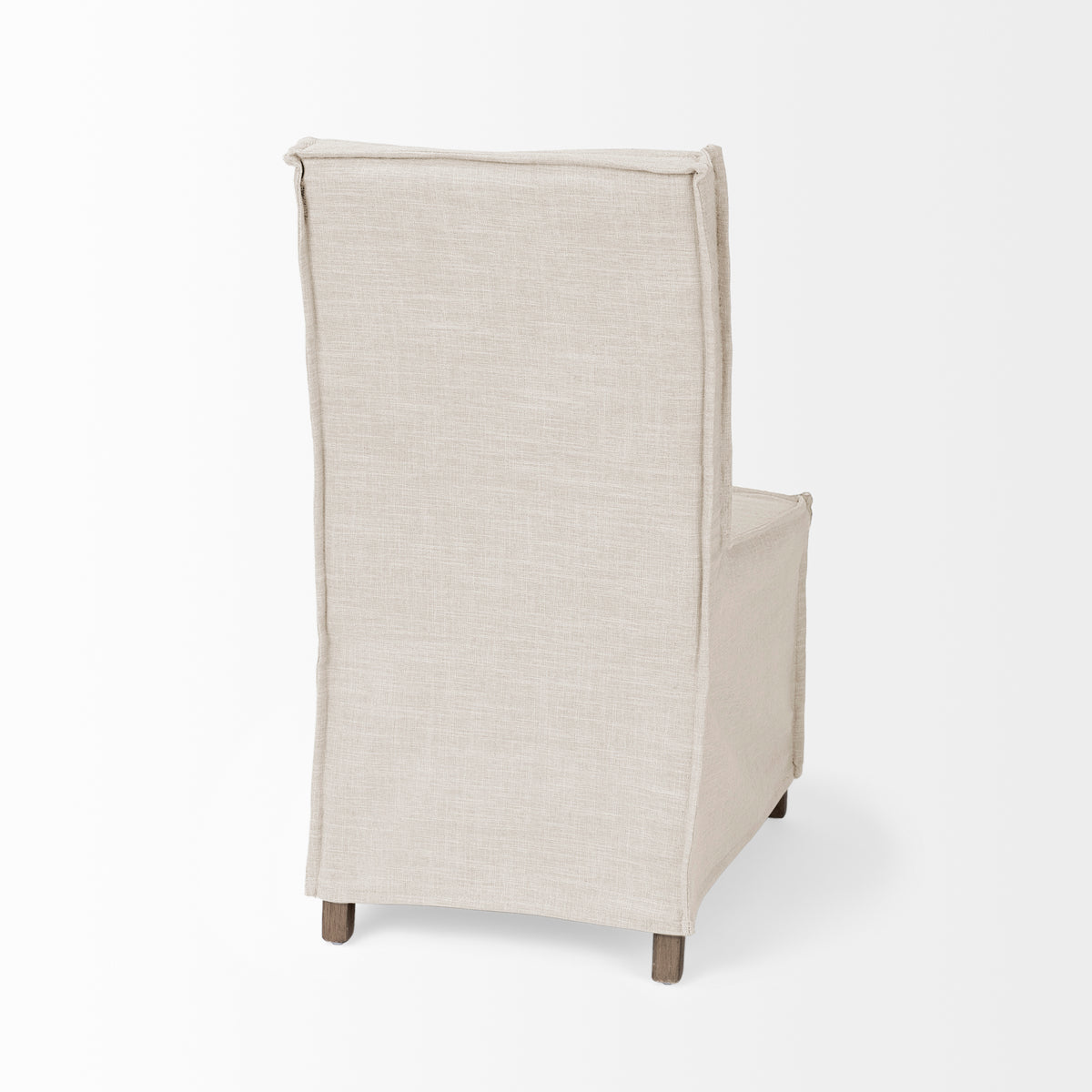 Elbert Solid Back Dining Side Chair | Fabric w/ Wood-Dining Chairs-DECOROLALA