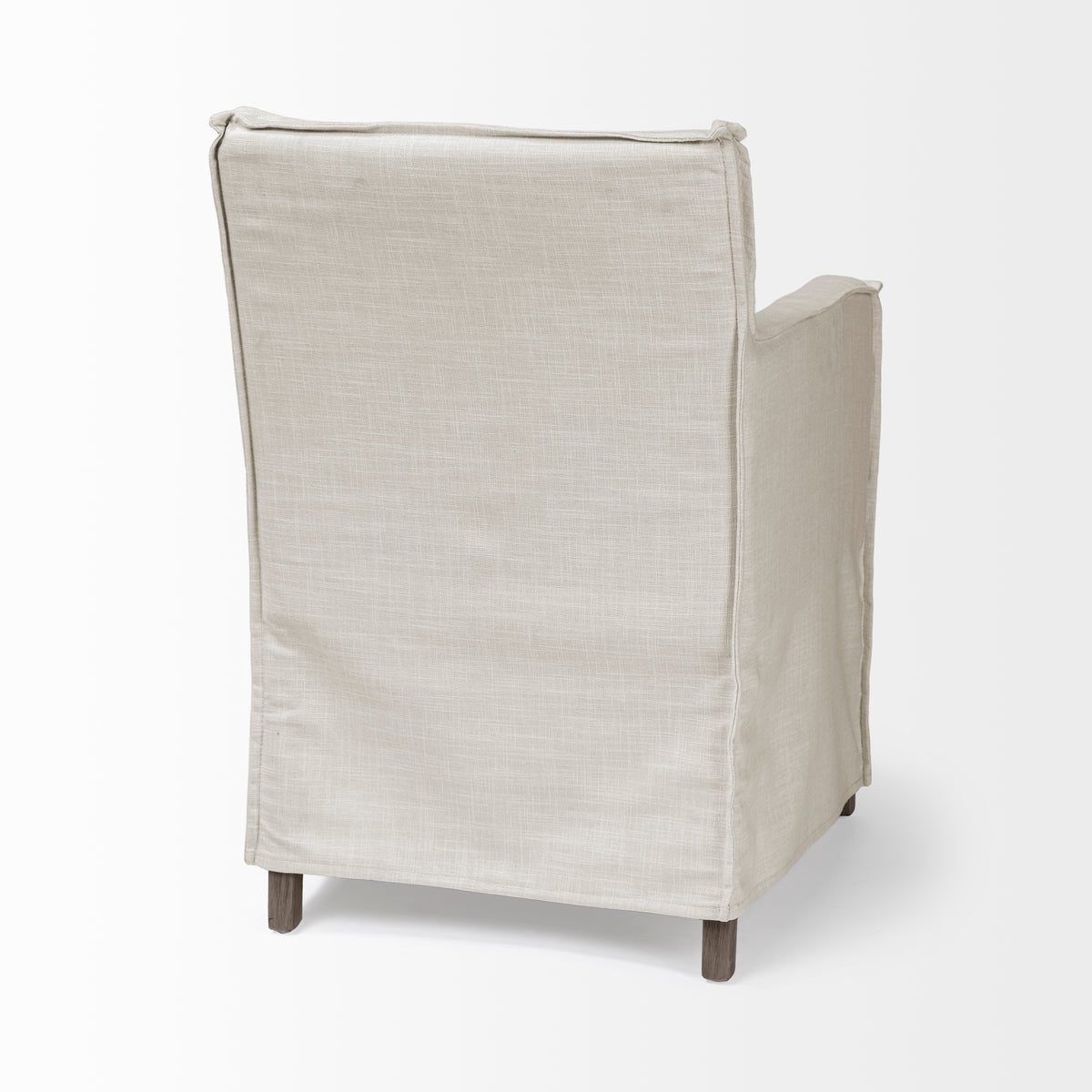 Elbert Solid Back Dining Side Chair | Fabric w/ Wood-Dining Chairs-DECOROLALA