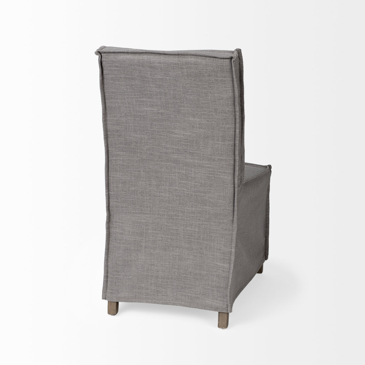 Elbert Solid Back Dining Side Chair | Fabric w/ Wood-Dining Chairs-DECOROLALA