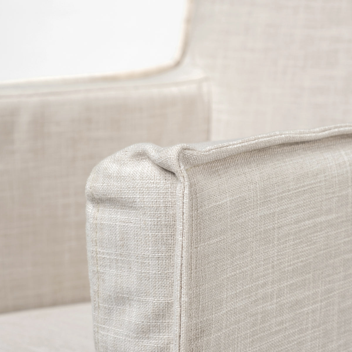 Elbert Solid Back Dining Side Chair | Fabric w/ Wood-Dining Chairs-DECOROLALA