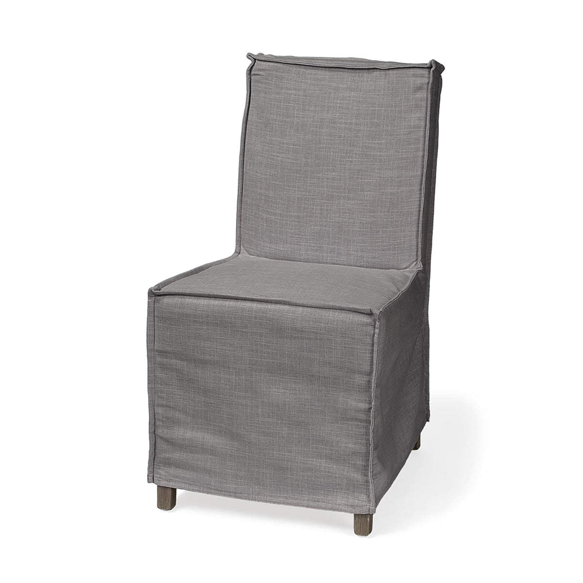 Elbert Solid Back Dining Side Chair | Fabric w/ Wood-Dining Chairs-DECOROLALA
