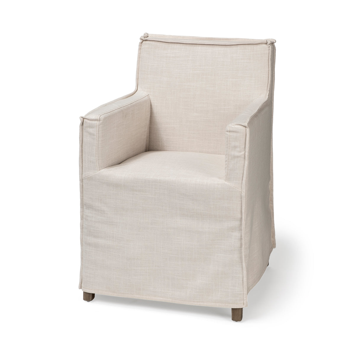 Elbert Solid Back Dining Side Chair | Fabric w/ Wood-Dining Chairs-DECOROLALA