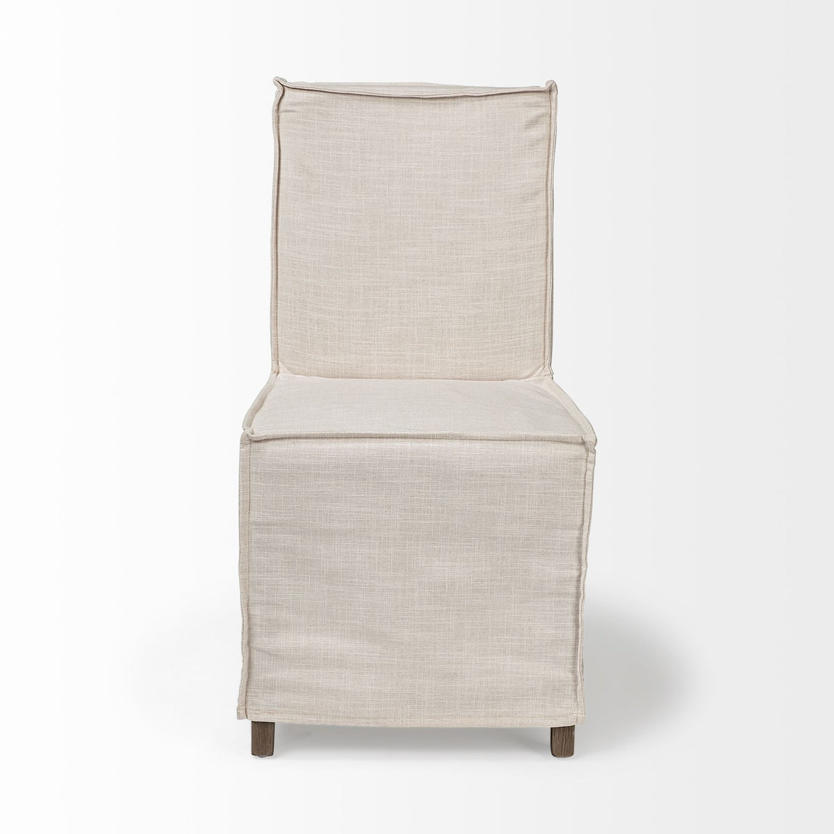Elbert Solid Back Dining Side Chair | Fabric w/ Wood-Dining Chairs-DECOROLALA