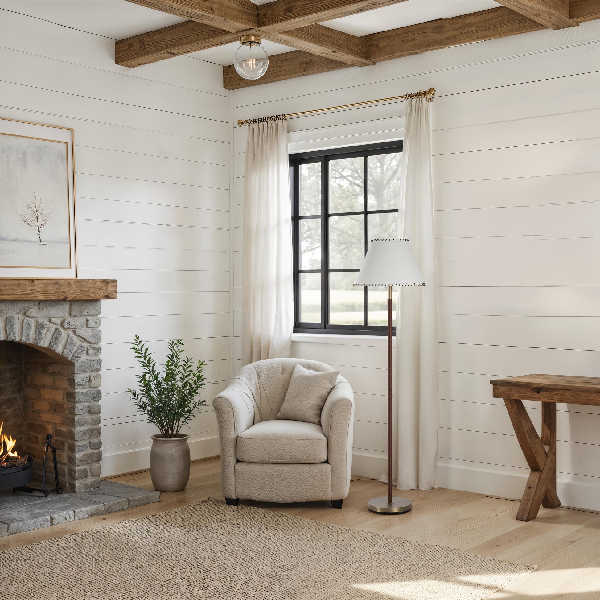 Elea 61.0" Height Floor Lamps, Dark Antique Brushed Brass-Floor Lamp-DECOROLALA