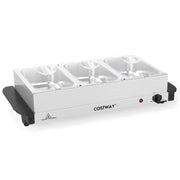 Electric Buffet Server Food Warmer with 3 Removable Trays-Food Warmers & Burners-DECOROLALA