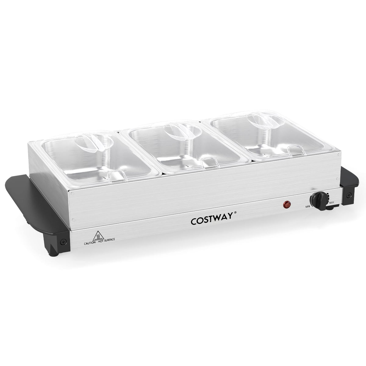 Electric Buffet Server Food Warmer with 3 Removable Trays-Food Warmers & Burners-DECOROLALA