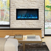 Electric Fireplace 36" - In-Wall Recessed with Remote Control-Fireplaces-DECOROLALA