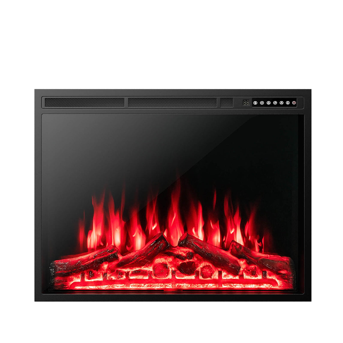 34/37 Inch Electric Fireplace Recessed with Adjustable Flames-Fireplaces-DECOROLALA
