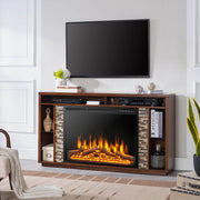 34/37 Inch Electric Fireplace Recessed with Adjustable Flames-Fireplaces-DECOROLALA