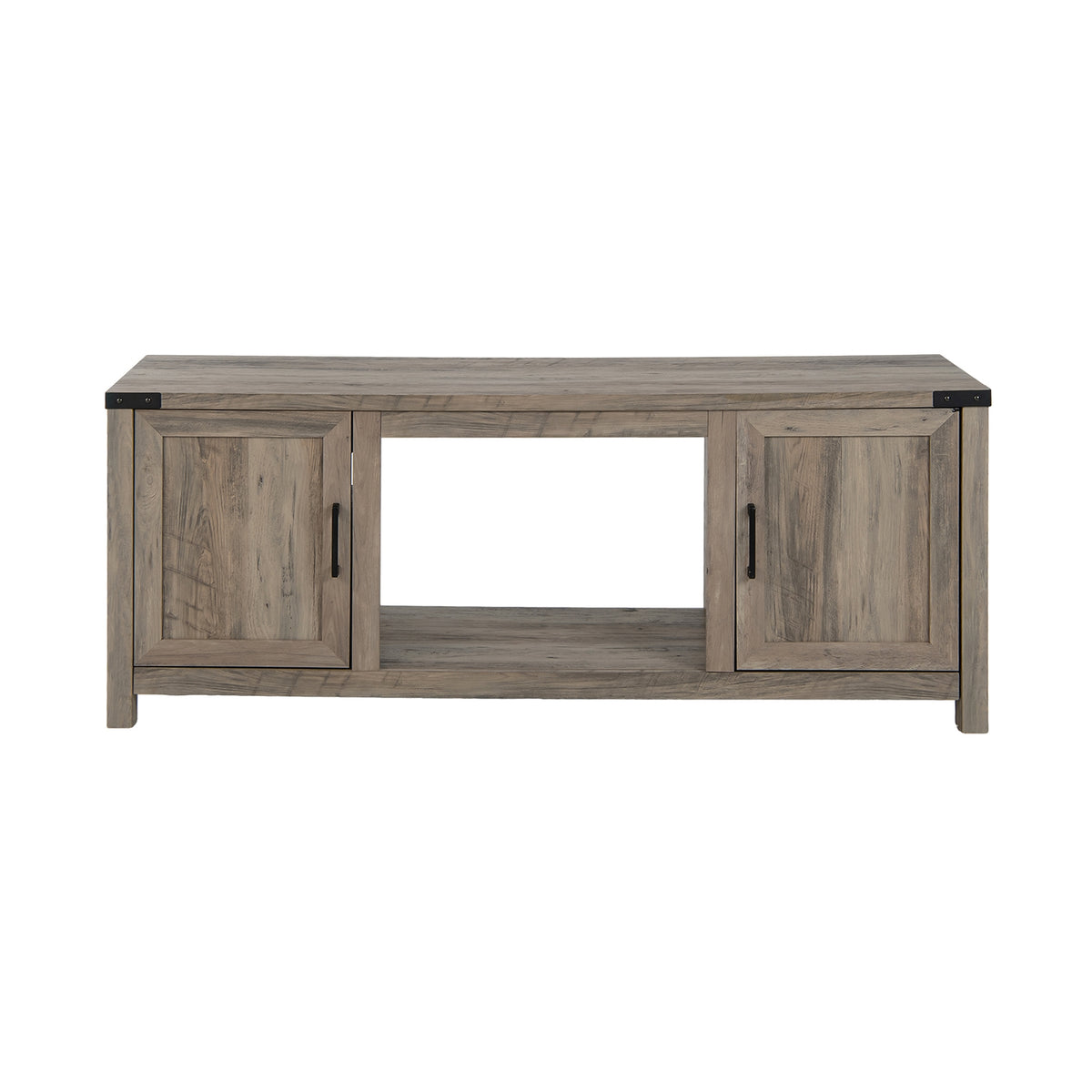 Electric Fireplace TV Stand with Storage Cabinets for TVs up to 70 Inch-Natural-Entertainment Centers & TV Stands-DECOROLALA
