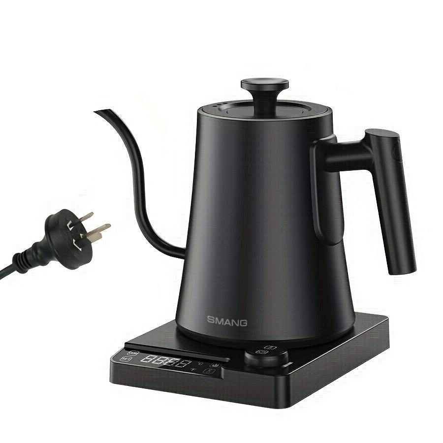 Electric Gooseneck Kettle - Black Stainless Steel 1200W 1L-Kitchen & Dining Benches-DECOROLALA