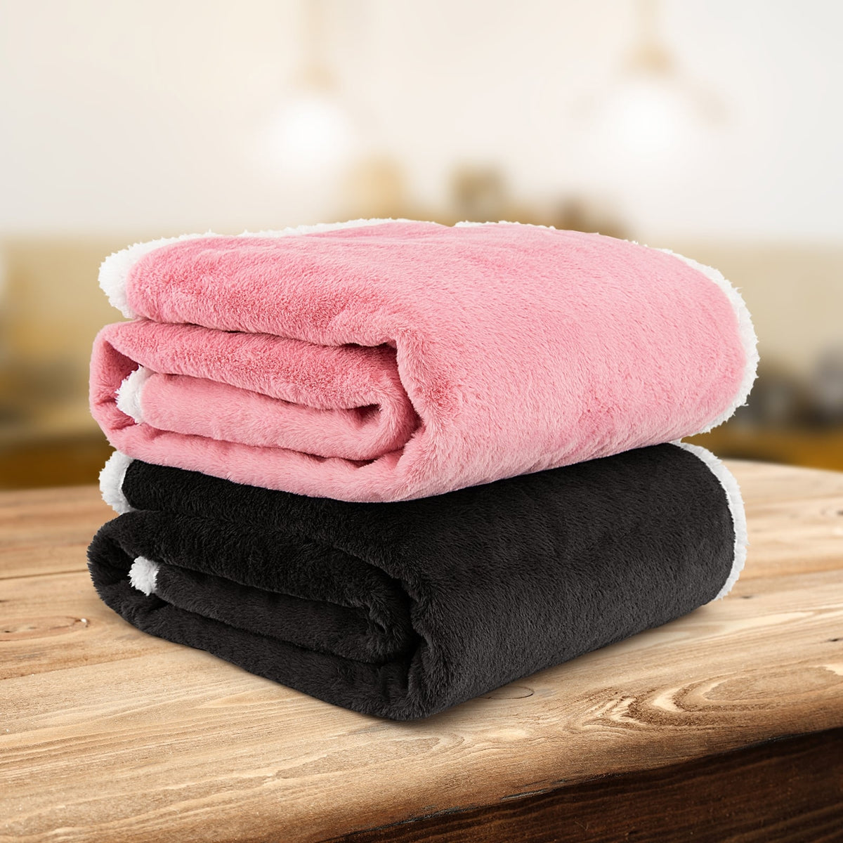 Electric Heated Blanket Throw with 10 Heat Settings-Pink-Bedding-DECOROLALA
