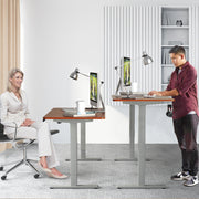Electric Height Adjustable Standing Desk with Memory Controller-Brown-Standing Desks-DECOROLALA