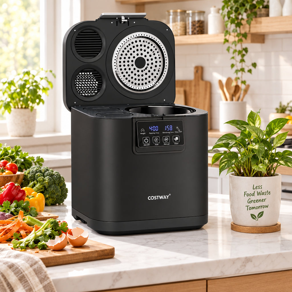Electric Kitchen Composter 4L - 1 Gallon Countertop Food Recycler-Food Mixers & Blenders-DECOROLALA