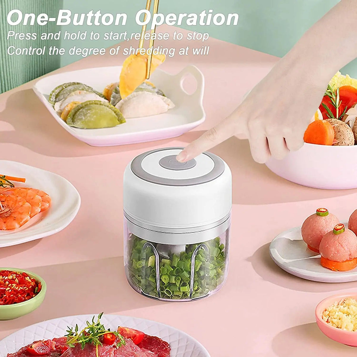 Electric Kitchen Food Chopper-Food Grinders & Mills-DECOROLALA