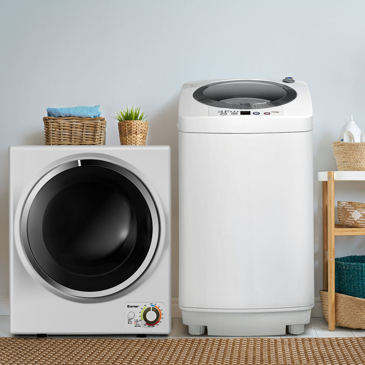 Electric Laundry Dryer and Full-Automatic Washing Machine Combo-Washing Machines-DECOROLALA