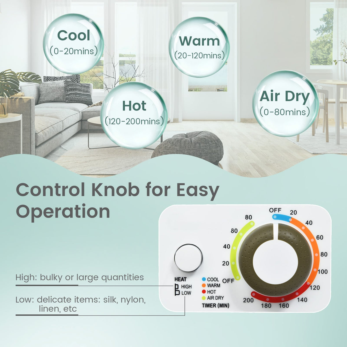 Electric Laundry Dryer and Full-Automatic Washing Machine Combo-Washing Machines-DECOROLALA