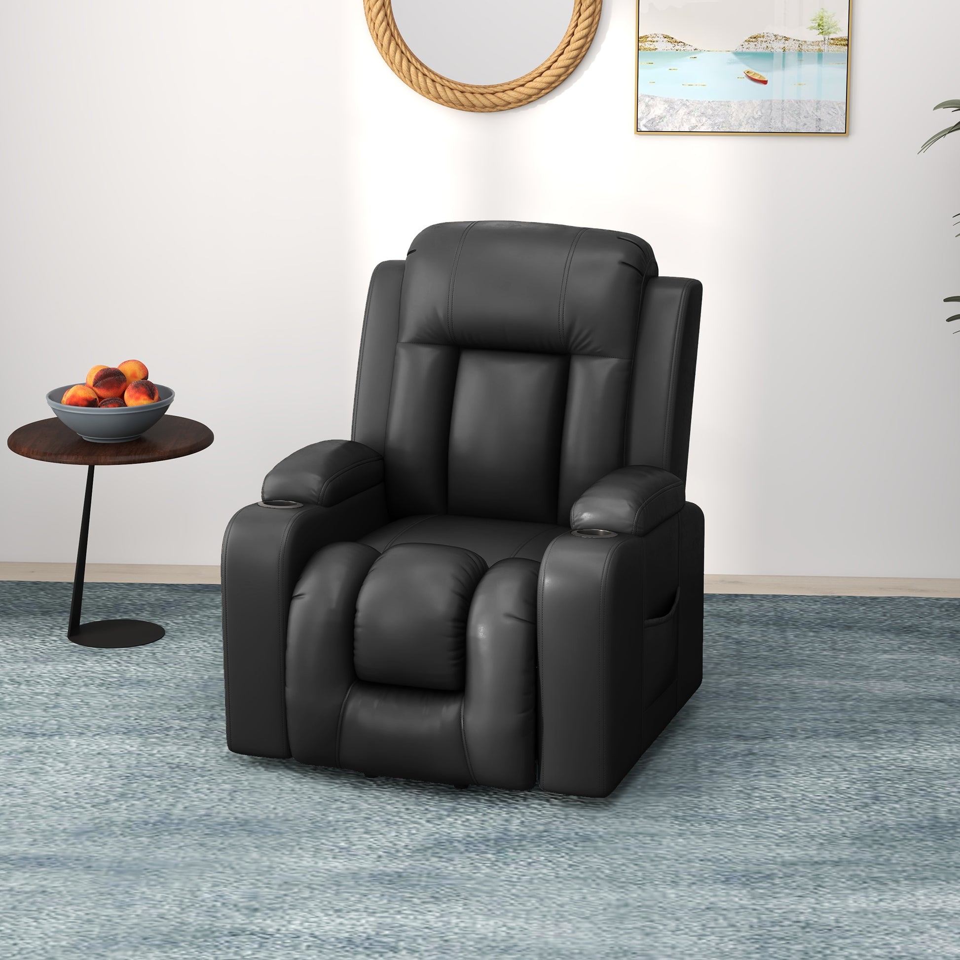 Electric Lift Chair for Elderly, Power Recliner with Remote, Grey-DECOROLALA