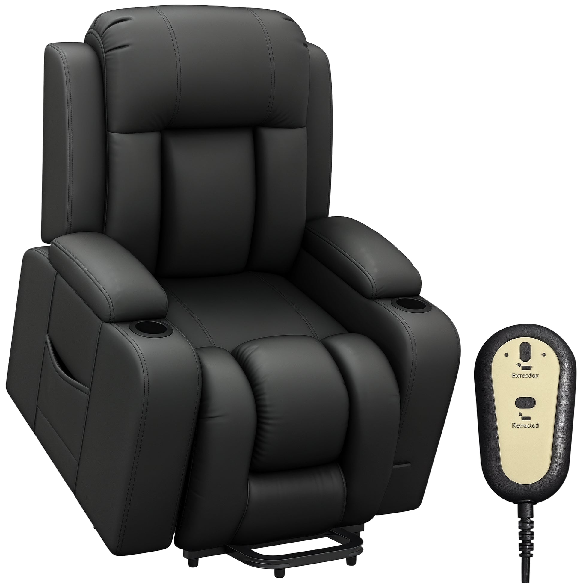 Electric Lift Chair for Elderly, Power Recliner with Remote, Grey-DECOROLALA