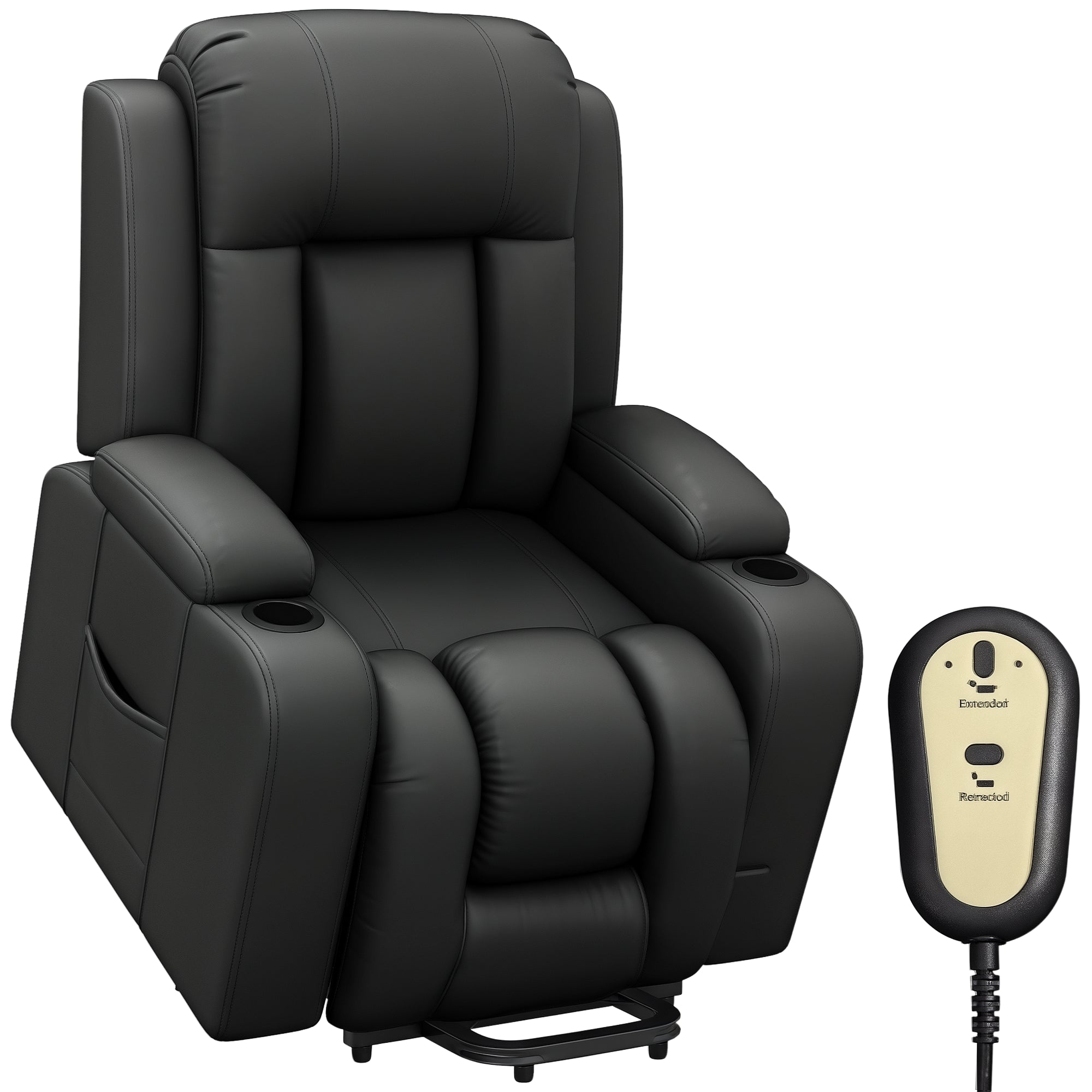 Electric Lift Chair for Elderly, Power Recliner with Remote, Grey-DECOROLALA