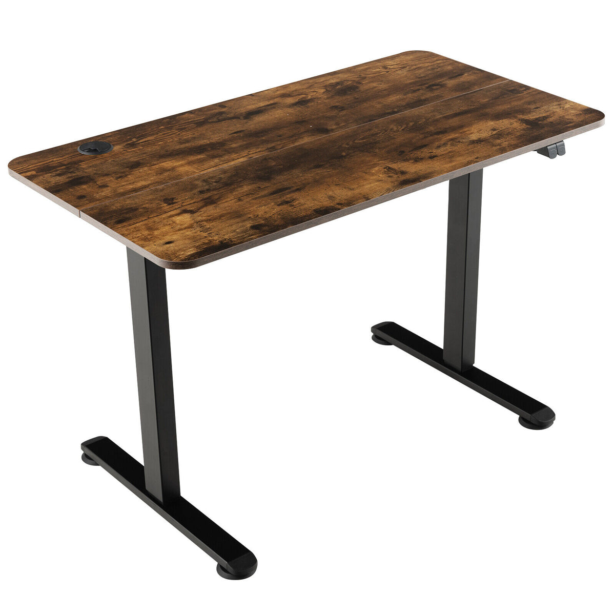 Electric Standing Desk Adjustable Stand up Computer Desk Anti-collision-Rustic Brown-Standing Desks-DECOROLALA