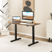 Electric Standing Desk Adjustable Stand up Computer Desk Anti-collision-Rustic Brown-Standing Desks-DECOROLALA